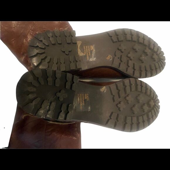 Women's Jessica Simpson Tall Brown  Crinkled Leather Boots / 6.5B / EUC - Picture 9 of 11